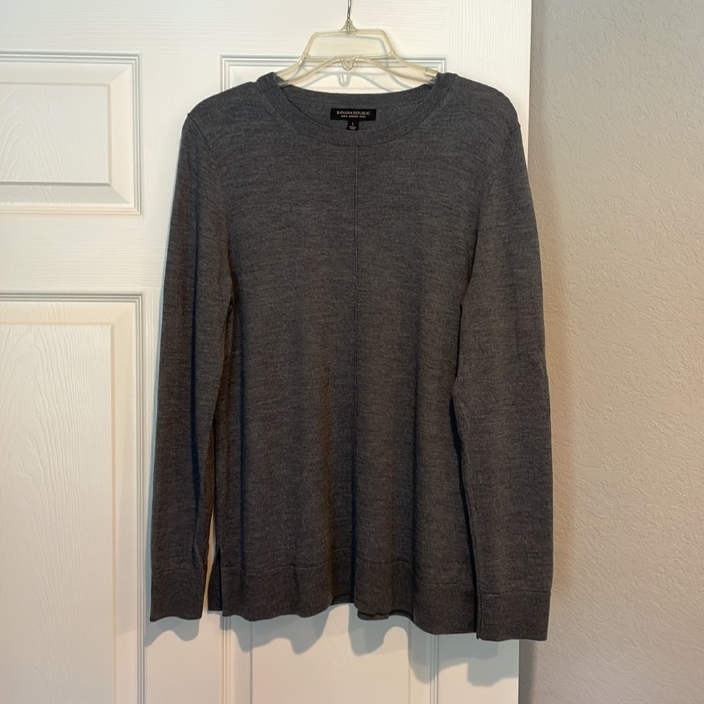 Banana Republic Merino Wool Crewneck Sweater Size L - Picture 6 of 10